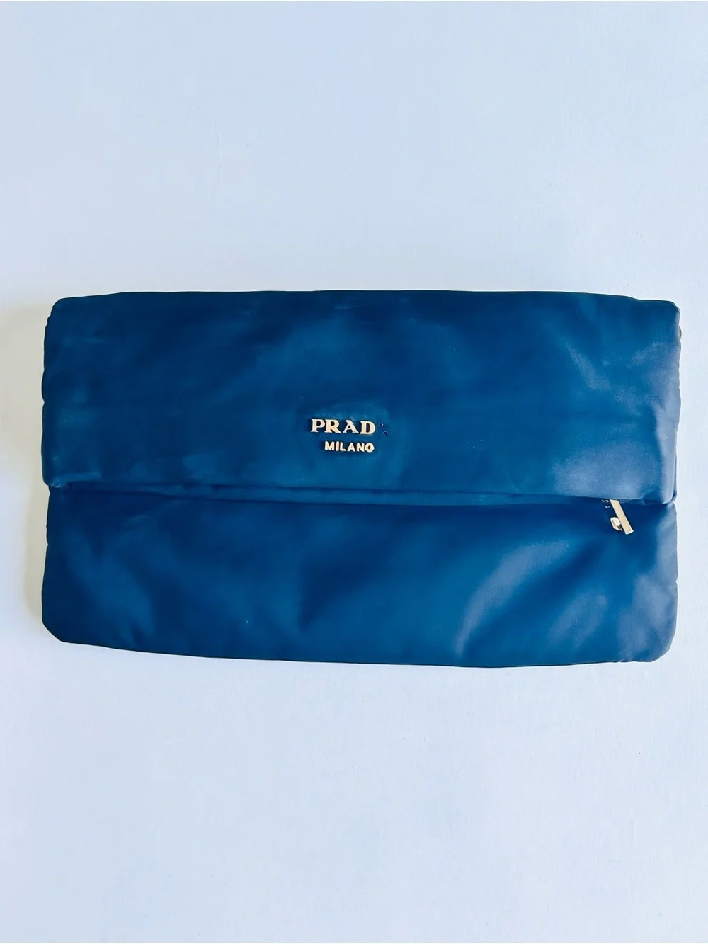 Prada Black Nylon Fold-Over Clutch - Picture 2 of 13